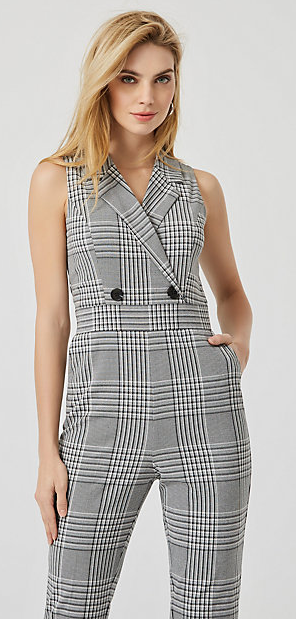 Glen Check Jumpsuit