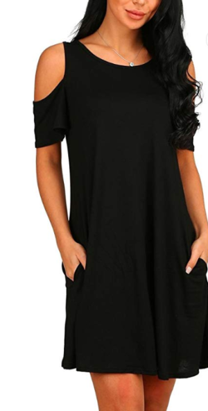 Cold Shoulder Loose Dress